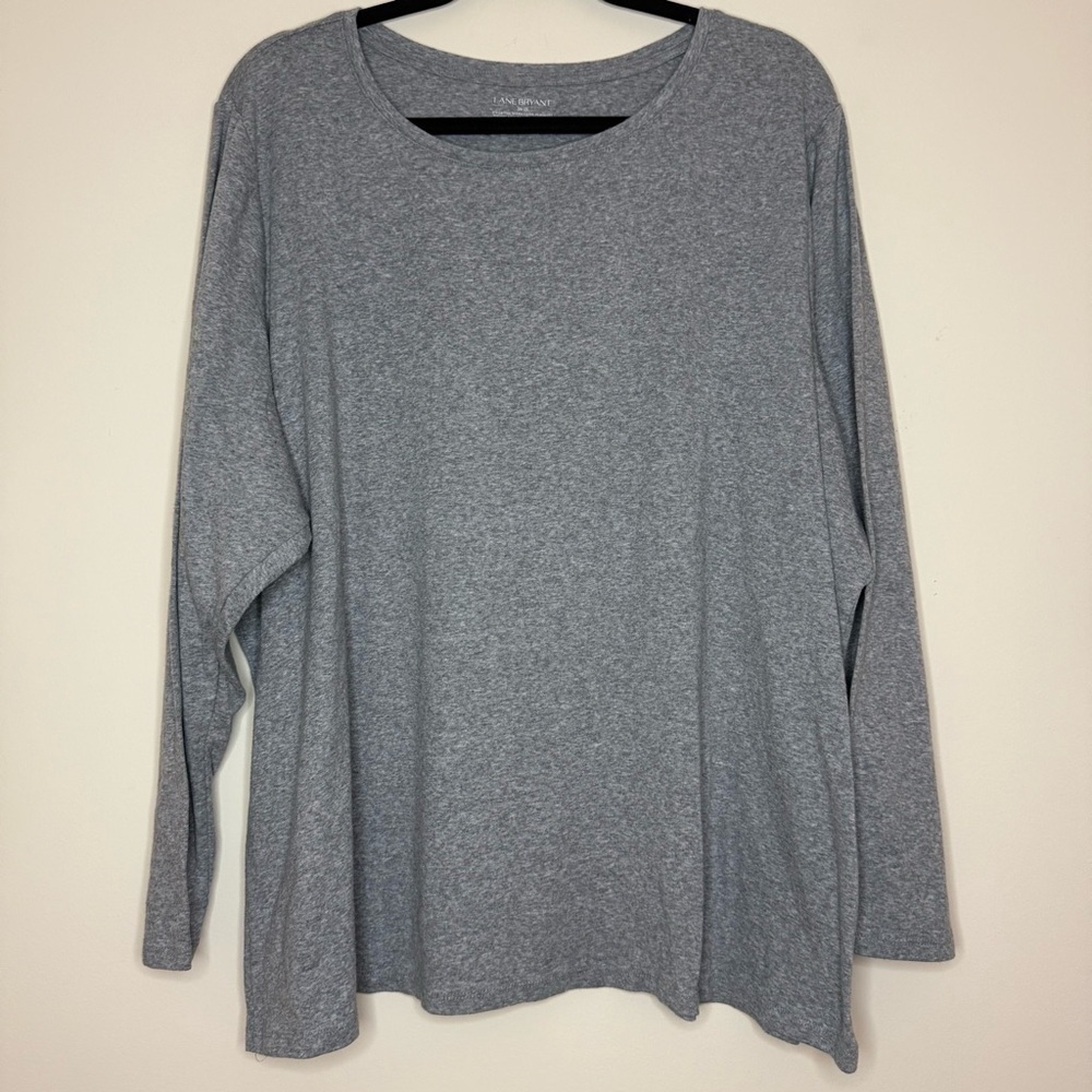 LANE BRYANT Wardrobe Closet Staple Grey Cozy Comfy Longsleeve Crewneck Shirt
